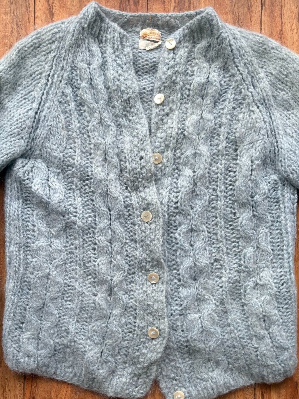 Vintage Montessa Cableknit Wool Cardigan Made in Italy
